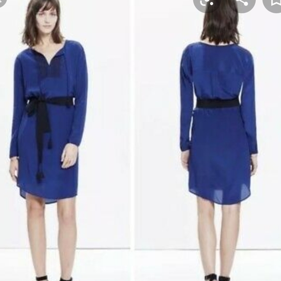 MADEWELL - NWT Silk Embroidered Dress - Picture 2 of 14